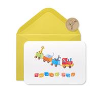 Papyrus Baby Thank You Cards with Envelopes, Toy Train (12-Count)