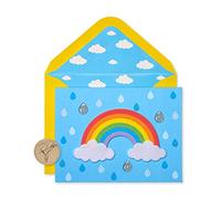 Papyrus Blank Cards with Envelopes, Rainbow with Glitter (8-Count)