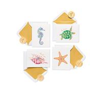Papyrus Boxed Blank Cards with Envelopes, Sea Creatures (20-Count)