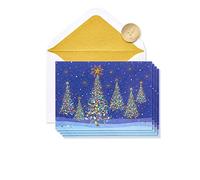 Papyrus Boxed Christmas Cards with Envelopes, Designed by House of Turnowsky, Special Wishes, Christmas Trees (14-Count)