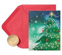Papyrus Boxed Holiday Christmas Cards, Magical Tree Top, 20 Count