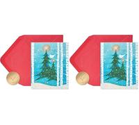 Papyrus Christmas Cards Boxed with Envelopes, Peace and Happiness, Snowbird (20-Count) (Pack of 2)