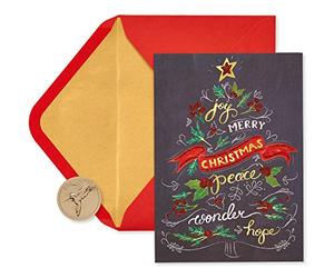 Papyrus Christmas Cards Boxed with Envelopes, To You and Yours, Holiday Tree (14-Count)