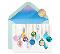 Papyrus Colorful Christmas Card with Ombre Ornaments, Perfect for Anyone (Joyful Wishes)