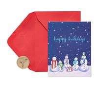 Papyrus Holiday Cards Boxed with Envelopes, Happy and Peaceful Season, Snowmen (20-Count)