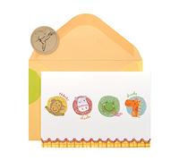 Papyrus Thank You Cards with Envelopes, Animals with Glitter (14-Count)