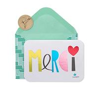 Papyrus Thank You Cards with Envelopes, Merci (14-Count)