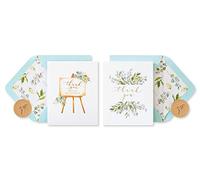 Papyrus Wedding Thank You Cards with Envelopes, Floral (20-Count)
