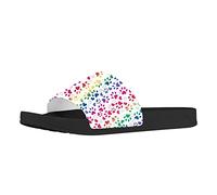 PAQGSREM Colorful Tie Dye Butterfly Mens Womens Slide Sandals Lightweight Open Toe Slippers Comfort Slides for Indoor Outdoor