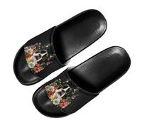 PAQGSREM Colorful Tie Dye Butterfly Mens Womens Slide Sandals Lightweight Open Toe Slippers Comfort Slides for Indoor Outdoor