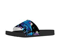 PAQGSREM Colorful Tie Dye Butterfly Mens Womens Slide Sandals Lightweight Open Toe Slippers Comfort Slides for Indoor Outdoor
