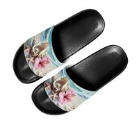 PAQGSREM Colorful Tie Dye Butterfly Mens Womens Slide Sandals Lightweight Open Toe Slippers Comfort Slides for Indoor Outdoor