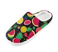 PAQGSREM Womens Men's Watermelon Fruit Slippers,Memory Foam Slippers for Home,Bedroom Slippers Fluffy Fuzzy Slippers House Shoes for Women Men