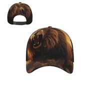 PAQOLSMCKR Baseball Cap for Women Men Dad Hat Golf Baseball Hat Angry Roaring Lion Dad Cap Adjustable Trucker Hat
