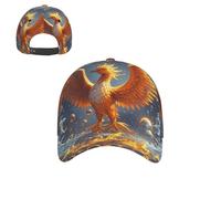 PAQOLSMCKR Baseball Cap for Women Men Dad Hat Golf Baseball Hat Fire and Water Phoenix Dad Cap Adjustable Trucker Hat
