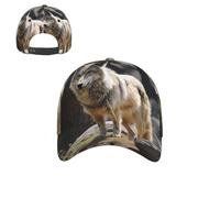 PAQOLSMCKR Baseball Cap for Women Men Dad Hat Golf Baseball Hat Wildlife Wolf Dad Cap Adjustable Trucker Hat