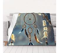 PAQOLSMCKR Bed Blankets 80"x60" Lightweight Flannel Blankets Native American Dream Catcher Throw Blanket for Sofa Super Soft Warm Fleece Blanket for Couch Travel Camping