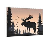 PAQOLSMCKR Building Brick Puzzles Square Mountain Pine Tree Wilderness Building Block Puzzle Personalized Photo Block Puzzles Brick Puzzle for Adults Home Decor Gift