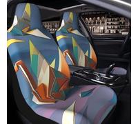 PAQOLSMCKR Car Seat Cover 2 Pack Seat Covers for Cars Origami Paper Cranes Seat Protectors Auto Seat Mat with Elastic Strap Waterproof Car Covers Auto Accessories Set of 2