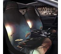 PAQOLSMCKR Car Seat Cover 2 Pack Seat Covers for Cars rock band stage Seat Protectors Auto Seat Mat with Elastic Strap Waterproof Car Covers Auto Accessories Set of 2