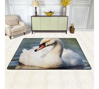 PAQOLSMCKR Door Mat Non-Slip Dirt Trapper Welcome Mats Machine Washable Doormat Cute Little Swan Front Door Mats Indoor Outdoor Entrance Floor Mat For Garage Patio Porch Farmhouse