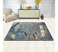 PAQOLSMCKR Door Mat Non-Slip Dirt Trapper Welcome Mats Machine Washable Doormat Native American Dream Catcher Front Door Mats Indoor Outdoor Entrance Floor Mat For Garage Patio Porch Farmhouse