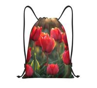 PAQOLSMCKR Drawstring Backpack Sackpack Foldable Blooming in the Fields Backpack String Bag Sports Gym Bag for Women Men