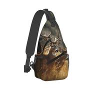 PAQOLSMCKR Sling Bag Crossbody Backpack for Men Women Nature wild Animal Deers Chest Bag Crossbody Bag for Travel Sport Running
