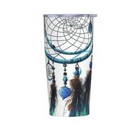 PAQOLSMCKR Stainless Steel Tumbler with Lid 20 Oz acuum Insulated Tumbler Native American Dream Catcher Coffee Mug for Travel Reusable Car Cup Double Wall Insulated Cup for Coffee