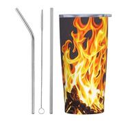 PAQOLSMCKR Stainless Steel Tumbler with Lid 20 Oz acuum Insulated Tumbler Roaring Flame Coffee Mug for Travel Reusable Car Cup Double Wall Insulated Cup for Coffee