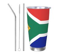 PAQOLSMCKR Stainless Steel Tumbler with Lid 20 Oz acuum Insulated Tumbler South Africa Flag Coffee Mug for Travel Reusable Car Cup Double Wall Insulated Cup for Coffee