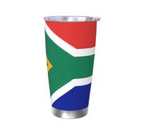 PAQOLSMCKR Stainless Steel Tumbler with Lid 20 Oz acuum Insulated Tumbler South Africa Flag Coffee Mug for Travel Reusable Car Cup Double Wall Insulated Cup for Coffee