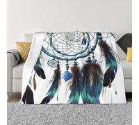 PAQOLSMCKR Throw Blanket 40"x30" Bed Blanket Native American Dream Catcher Flannel Blankets for Sofa Reversible Plush Blanket Soft Cozy Throw Blankets for Couch Camping All Seasons