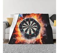 PAQOLSMCKR Throw Blanket 50"x40" Bed Blanket Dart Board Flannel Blankets for Sofa Reversible Plush Blanket Soft Cozy Throw Blankets for Couch Camping All Seasons