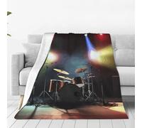 PAQOLSMCKR Throw Blanket 60"x50" Bed Blanket rock band stage Flannel Blankets for Sofa Reversible Plush Blanket Soft Cozy Throw Blankets for Couch Camping All Seasons
