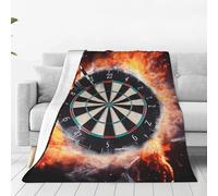 PAQOLSMCKR Throw Blanket 80"x60" Bed Blanket Dart Board Flannel Blankets for Sofa Reversible Plush Blanket Soft Cozy Throw Blankets for Couch Camping All Seasons