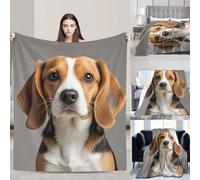 PAQOLSMCKR Throw Blanket Cute Beagle Blankets for Sofa Reversible Plush Blanket Soft Cozy Throw Blankets for Couch Camping All Seasons 80"x60"
