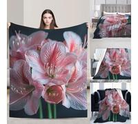 PAQOLSMCKR Throw Blanket Pretty Pink Blankets for Sofa Reversible Plush Blanket Soft Cozy Throw Blankets for Couch Camping All Seasons 60"x50"