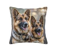 PAQOLSMCKR Throw Pillows 18"x18" Decorative Throw Pillow Covers German Shepherd Dog Lovers Pillow Cover Square Cushion Case for Living Room Pillow Cases Plush Cushion Covers