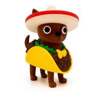 Paquito el Taquito - Articulated figure of the Brainrot Memes Italian XL 13 x 12 cm - Official Collection Brainrot - Chihuahua Taco with Mexican Hat - Chuhuahuini Taconini Collectible Brain Rot