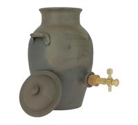 Par Faim de Normandie White Stoneware Vinegar Pot 3L Handmade Pottery Turgis (Brown)