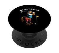Par For The Horse Funny Golf Golfing Golfer Horse PopSockets Adhesive PopGrip