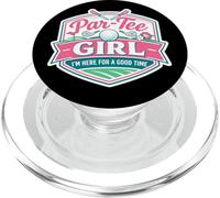 Par Tee Girl Funny Golf Lover Golfing Here Good Time Golfer PopSockets PopGrip for MagSafe
