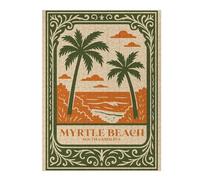 Para Adultos 1000pcs(52x38cm) Rompecabezas Myrtle Beach South Carolina Travel Poster Rompecabezas Para Adultos Juegos Familiares Desafío Difícil Actividades Divertidas En Casa 1000pcs(52x38cm)