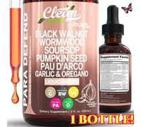 Para Defend Wormwood Black Walnut Cleanse For Humans Drops Liquid Soursop Garlic