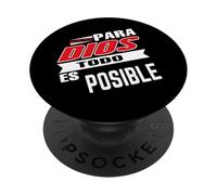 Para Dios todo es posible, Bible Verse Sayings Religious PopSockets Adhesive PopGrip