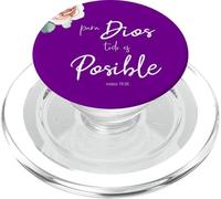 PARA DIOS TODO ES POSIBLE | Mateo 19 26 | Biblia Cristiano PopSockets PopGrip for MagSafe