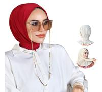 Para Life Snap Turbans - Instant Hijab for Women, Red, One Size
