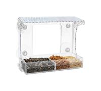 para pájaros para ventana, diseño de ventosas acrílicas, comederos para ventanas resistentes a la intemperie, comederos para pájaros al aire libre para ver, detalles de la estructura del come