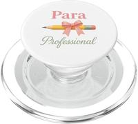para Paraprofessional Educator Croquette Bow Back School PopSockets PopGrip for MagSafe